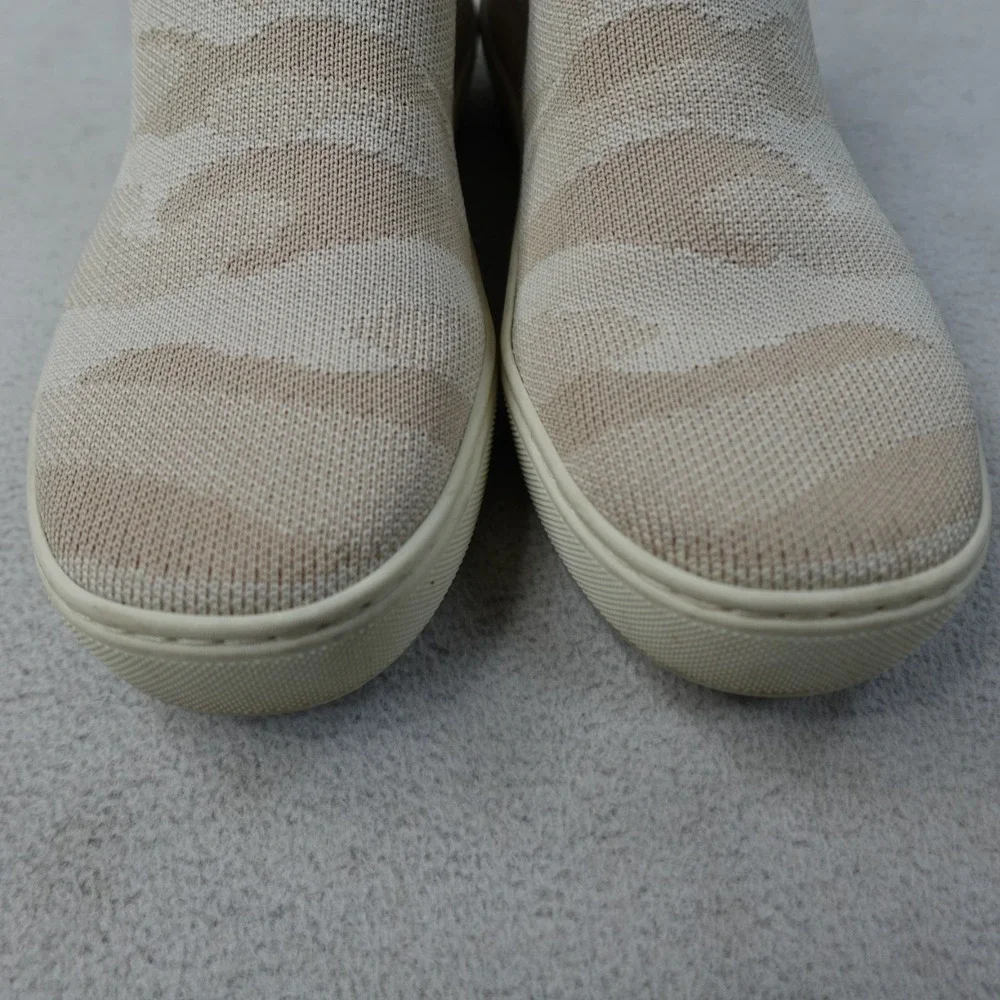 Rothy's The Chelsea Boots Womens 6.5 Beige Sand Camo Knit Slip On Sneaker Boot